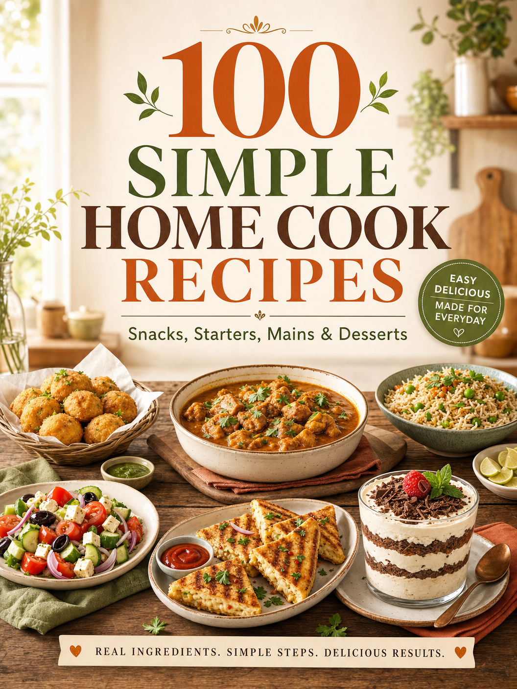 100 Simple Home Cook Recipes eBook Cover